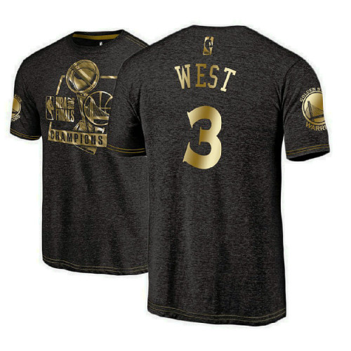 Golden State Warriors #3 David West Black 2018 Champions T-Shirt Golden State Warriors #3 David West Black 2018 Champions T-Shirt