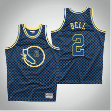 Golden State Warriors #2 Joe Barry Carroll Royal Checkerboard 2022 Champions Jersey