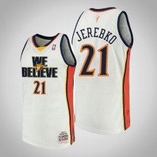 Golden State Warriors #21 Jonas Jerebko White We Believe 2022 Champions Jersey