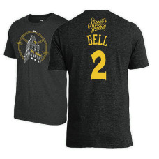 Golden State Warriors #2 Jordan Bell Black Name & Number T-Shirt