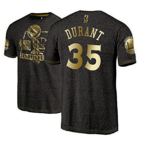 Golden State Warriors #35 Kevin Durant 2018 Champions T-Shirt Golden State Warriors #35 Kevin Durant 2018 Champions T-Shirt