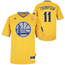 Golden State Warriors #11 Klay Thompson Gold Christmas 2022 Champions Jersey Golden State Warriors #11 Klay Thompson Gold Christmas 2022 Champions Jersey