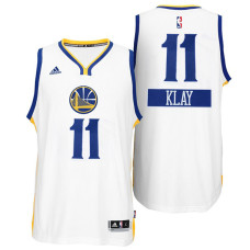 Golden State Warriors #11 Klay Thompson White Christmas 2022 Champions Jersey