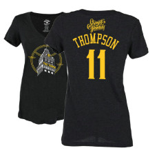 Golden State Warriors #11 Klay Thompson Black Name & Number T-Shirt