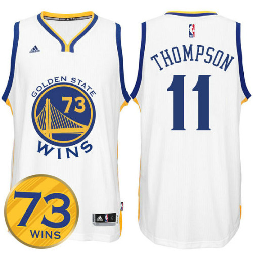 Klay Thompson Golden State Warriors #11 season 73 Wins White 2022 Champions Jersey Klay Thompson Golden State Warriors #11 season 73 Wins White 2022 Champions Jersey