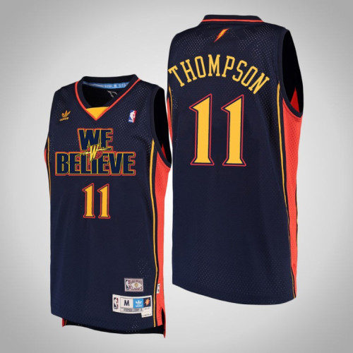 Golden State Warriors #11 Klay Thompson Navy We Believe 2022 Champions Jersey Golden State Warriors #11 Klay Thompson Navy We Believe 2022 Champions Jersey