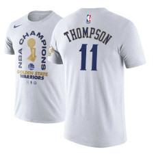 Golden State Warriors #11 Klay Thompson White 2018 Champions T-Shirt Golden State Warriors #11 Klay Thompson White 2018 Champions T-Shirt
