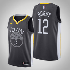 Golden State Warriors #12 Andrew Bogut Black Statement Jersey Golden State Warriors #12 Andrew Bogut Black Statement Jersey