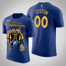 Golden State Warriors #00 Custom Royal Marvel Thor for Asgard T-Shirt Golden State Warriors #00 Custom Royal Marvel Thor for Asgard T-Shirt