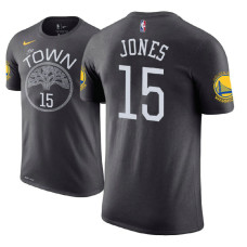 Golden State Warriors #15 Damian Jones Gray Statement T-Shirt