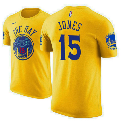Golden State Warriors #15 Damian Jones Gold City T-Shirt Golden State Warriors #15 Damian Jones Gold City T-Shirt