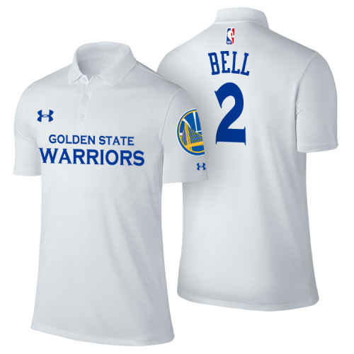 Golden State Warriors #2 Jordan Bell White Association Polo Golden State Warriors #2 Jordan Bell White Association Polo