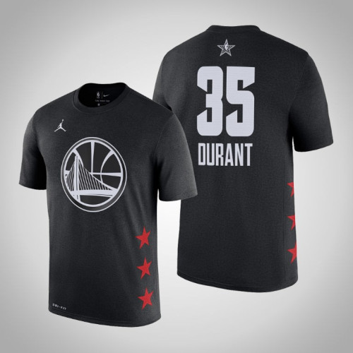 Golden State Warriors #35 Kevin Durant Black 2019 All-Star T-Shirt Golden State Warriors #35 Kevin Durant Black 2019 All-Star T-Shirt