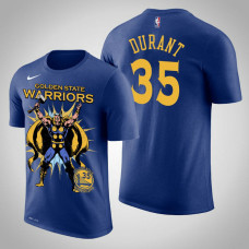 Kevin Durant Golden State Warriors #35 Royal Marvel Thor for Asgard T-Shirt