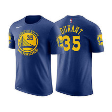 Golden State Warriors #35 Kevin Durant Blue Icon T-Shirt