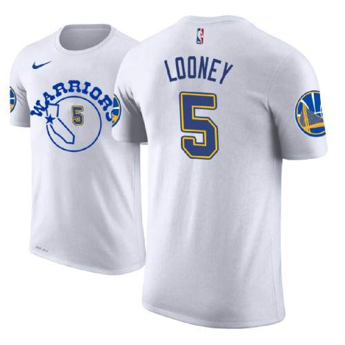 Golden State Warriors #5 Kevon Looney White Hardwood Classics T-Shirt Golden State Warriors #5 Kevon Looney White Hardwood Classics T-Shirt