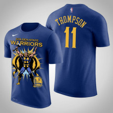 Klay Thompson Golden State Warriors #11 Royal Marvel Thor for Asgard T-Shirt Klay Thompson Golden State Warriors #11 Royal Marvel Thor for Asgard T-Shirt