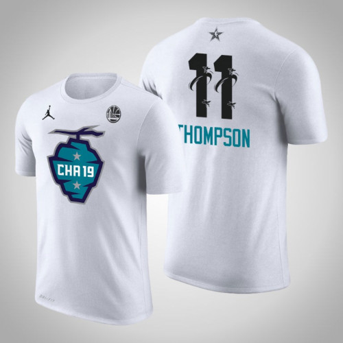 Golden State Warriors #11 Klay Thompson White 2019 All-Star T-Shirt Golden State Warriors #11 Klay Thompson White 2019 All-Star T-Shirt