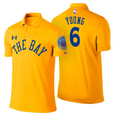 Golden State Warriors #6 Nick Young Gold City Polo