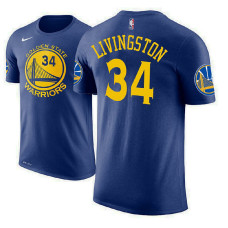 Golden State Warriors #34 Shaun Livingston Royal Icon T-Shirt