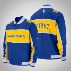 Golden State Warriors #30 Stephen Curry Royal Courtside Icon Jacket