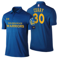Golden State Warriors #30 Stephen Curry Royal Icon Polo