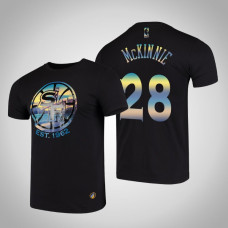 Golden State Warriors Alfonzo McKinnie #28 Black City Landmark Short Sleeve T-Shirt