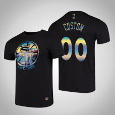 Golden State Warriors Custom #00 Black City Landmark Short Sleeve T-Shirt Golden State Warriors Custom #00 Black City Landmark Short Sleeve T-Shirt