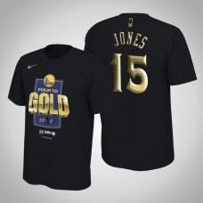 Golden State Warriors Damian Jones #15 Rivalry 2019 Finals Bound Black T-Shirt