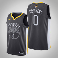 Golden State Warriors DeMarcus Cousins #0 Black Finals 2022 Champions Jersey - Statement