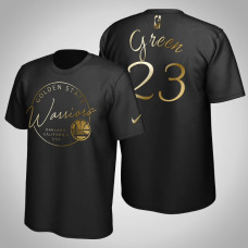 Golden State Warriors Draymond Green #23 Black Golden Edition Handwriting T-Shirt