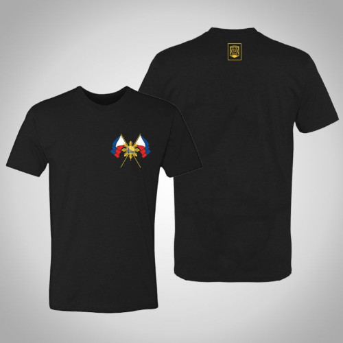 Golden State Warriors Filipino Heritage Dual Flags Black T-Shirt Golden State Warriors Filipino Heritage Dual Flags Black T-Shirt