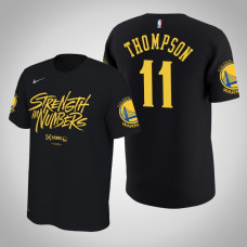 Golden State Warriors #11 Klay Thompson Black Playoffs Bound T-Shirt Golden State Warriors #11 Klay Thompson Black Playoffs Bound T-Shirt