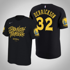 Golden State Warriors #32 Marcus Derrickson Black Playoffs Bound T-Shirt
