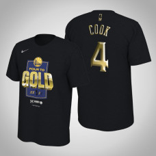 Golden State Warriors Quinn Cook #4 Rivalry 2019 Finals Bound Black T-Shirt