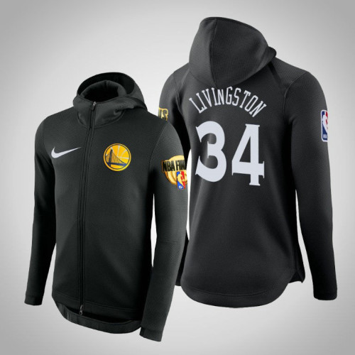 Golden State Warriors Shaun Livingston #34 Black 2019 Finals Therma Flex Hoodie Golden State Warriors Shaun Livingston #34 Black 2019 Finals Therma Flex Hoodie