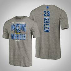Golden State Warriors Draymond Green #23 2019 Western Conference Champions Extra Pass Tri-Blend Gray T-Shirt - Men's