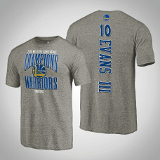 Golden State Warriors Jacob Evans III #10 2019 Western Conference Champions Extra Pass Tri-Blend Gray T-Shirt - Men's