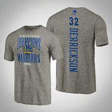 Golden State Warriors Marcus Derrickson #32 2019 Western Conference Champions Extra Pass Tri-Blend Gray T-Shirt - Men's Golden State Warriors Marcus Derrickson #32 2019 Western Conference Champions Extra Pass Tri-Blend Gray T-Shirt - Men's