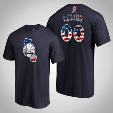 Golden State Warriors Custom #00 2019 Memorial Day Banner State Navy T-shirt
