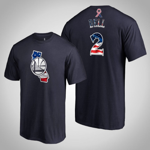 Golden State Warriors Jordan Bell #2 2019 Memorial Day Banner State Navy T-shirt Golden State Warriors Jordan Bell #2 2019 Memorial Day Banner State Navy T-shirt