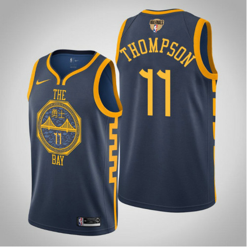 Golden State Warriors Klay Thompson #11 Navy City 2022 Champions Jersey - Finals Golden State Warriors Klay Thompson #11 Navy City 2022 Champions Jersey - Finals