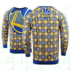Golden State Warriors Royal Big Logo Christmas Ugly Sweater