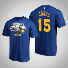 Golden State Warriors Damian Jones #15 Royal 2019 Western Conference Champions Level of Desire T-Shirt