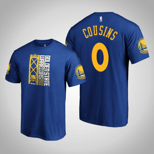 Golden State Warriors DeMarcus Cousins #0 Royal 2019 Western Conference Champions Identity T-Shirt Golden State Warriors DeMarcus Cousins #0 Royal 2019 Western Conference Champions Identity T-Shirt