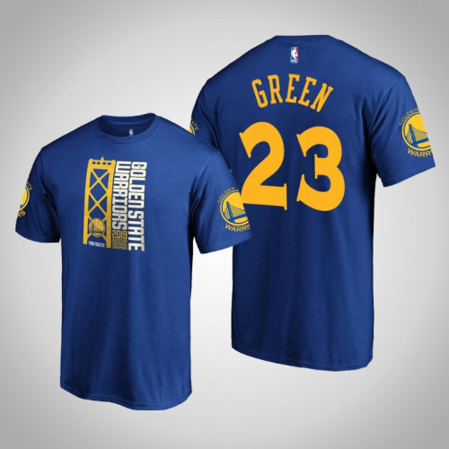 Golden State Warriors Draymond Green #23 Royal 2019 Western Conference Champions Identity T-Shirt Golden State Warriors Draymond Green #23 Royal 2019 Western Conference Champions Identity T-Shirt