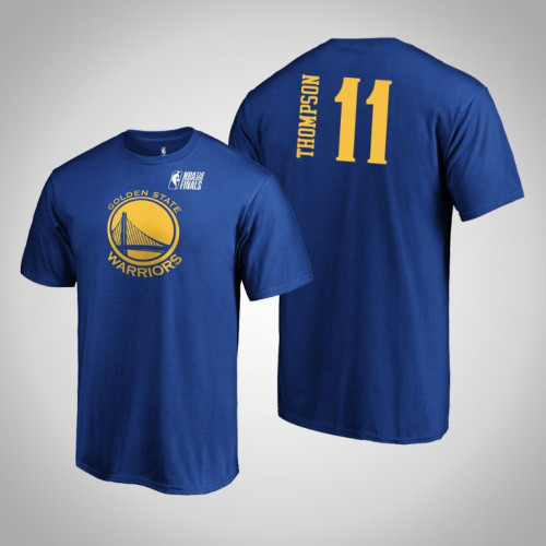 Golden State Warriors Klay Thompson #11 2019 Finals Bound Royal T-Shirt Golden State Warriors Klay Thompson #11 2019 Finals Bound Royal T-Shirt