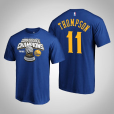 Golden State Warriors Klay Thompson #11 Royal 2019 Western Conference Champions Level of Desire T-Shirt