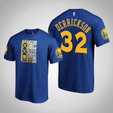 Golden State Warriors Marcus Derrickson #32 Royal 2019 Western Conference Champions Identity T-Shirt Golden State Warriors Marcus Derrickson #32 Royal 2019 Western Conference Champions Identity T-Shirt