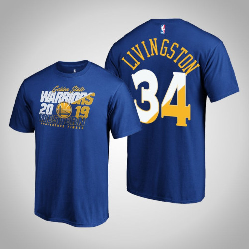 Golden State Warriors Shaun Livingston #34 2019 Playoffs Western Conference Finals Bound Real Flava Royal T-Shirt Golden State Warriors Shaun Livingston #34 2019 Playoffs Western Conference Finals Bound Real Flava Royal T-Shirt